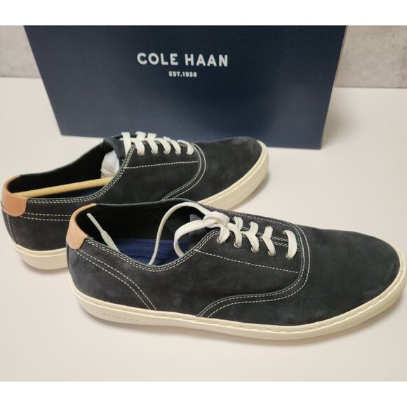 Cole Haan Mens Grandpro Deck LCE OX Sneakers Size 9M Caviar Nubuck - Picture 1 of 16